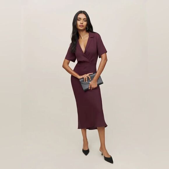 Reformation Dresses & Skirts - Reformation Danika Midi Dress color Prune XS
